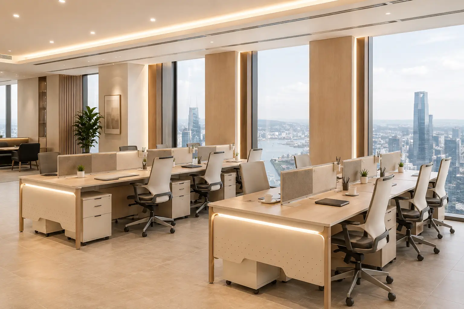 Custom office furniture for comfortable and functional modern workspaces