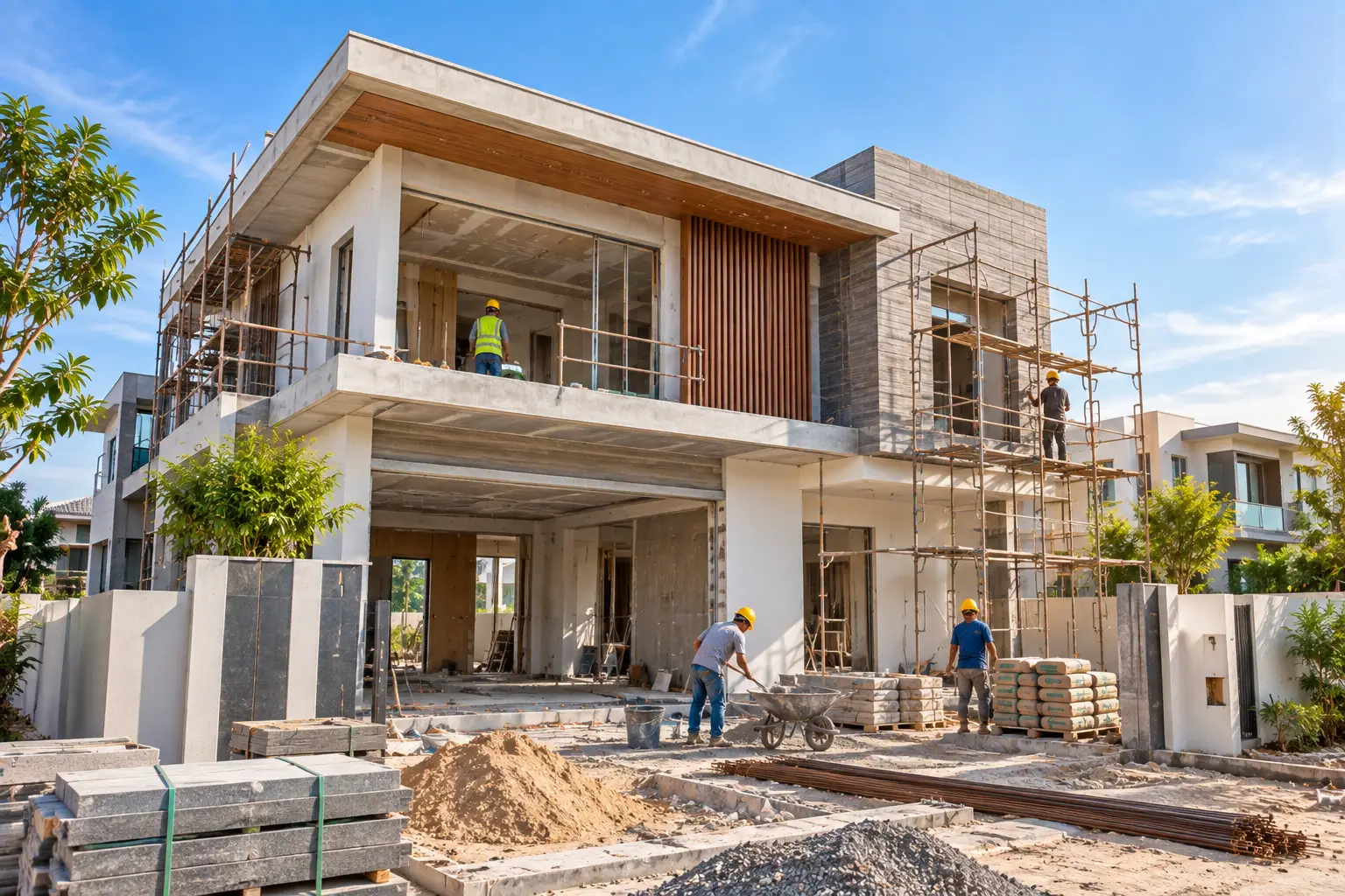 Strong foundations and durable structural works for modern family homes