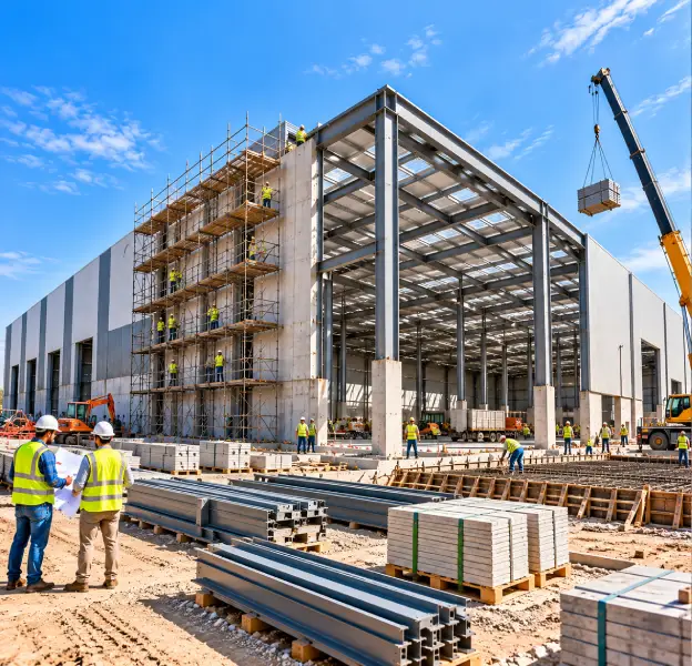 Efficient warehouse layouts with loading, storage, and circulation areas