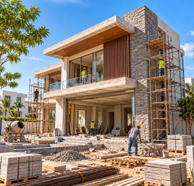 Quality materials and refined finishes in a modern family home
